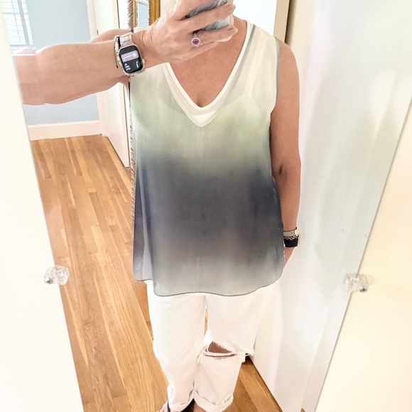 Lola & Sophie Tops - Lola & Sophie Ombre Double Layer Sleeveless Top
